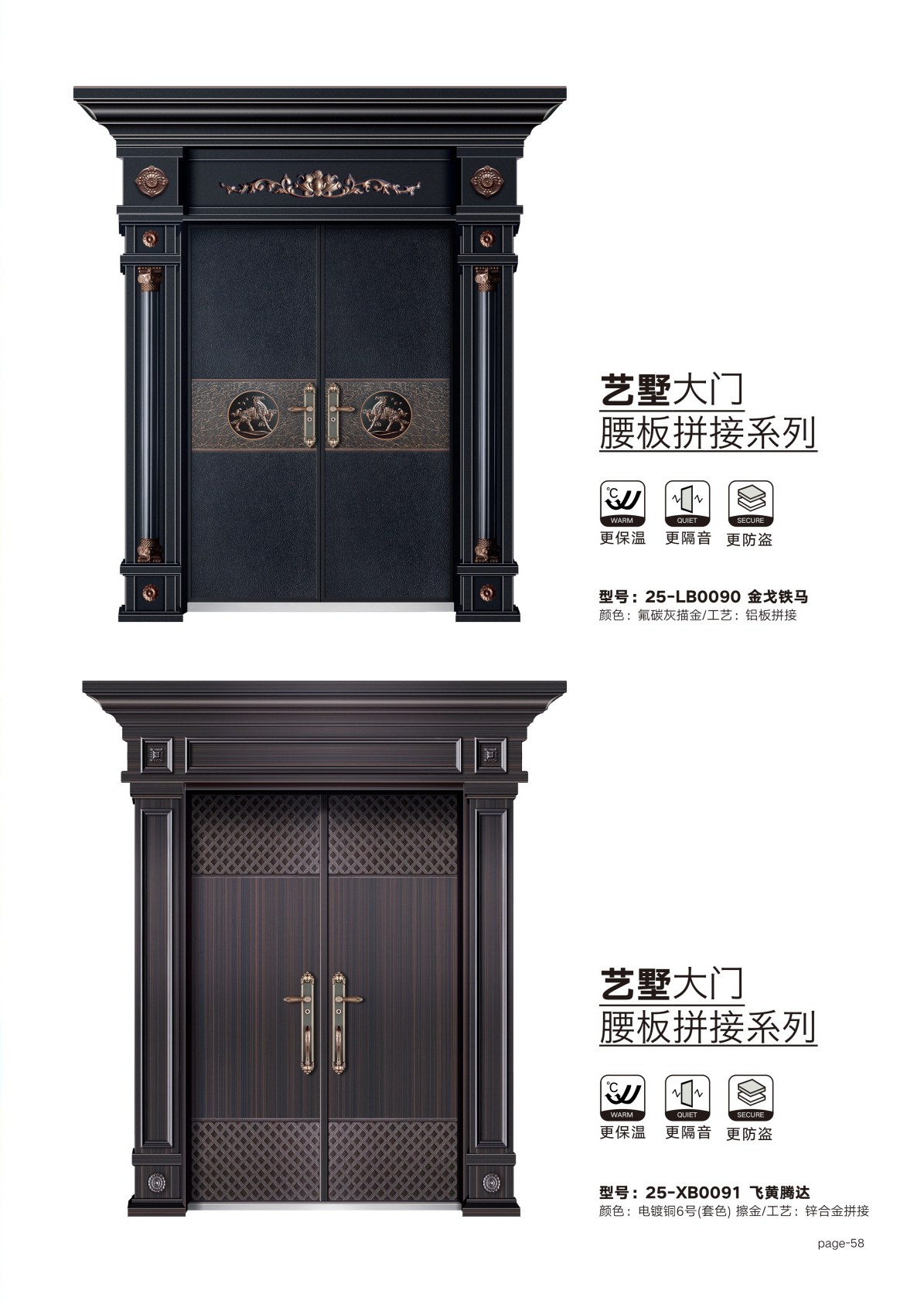 艺术轻奢高定大门25-LB0090、25-XB0091