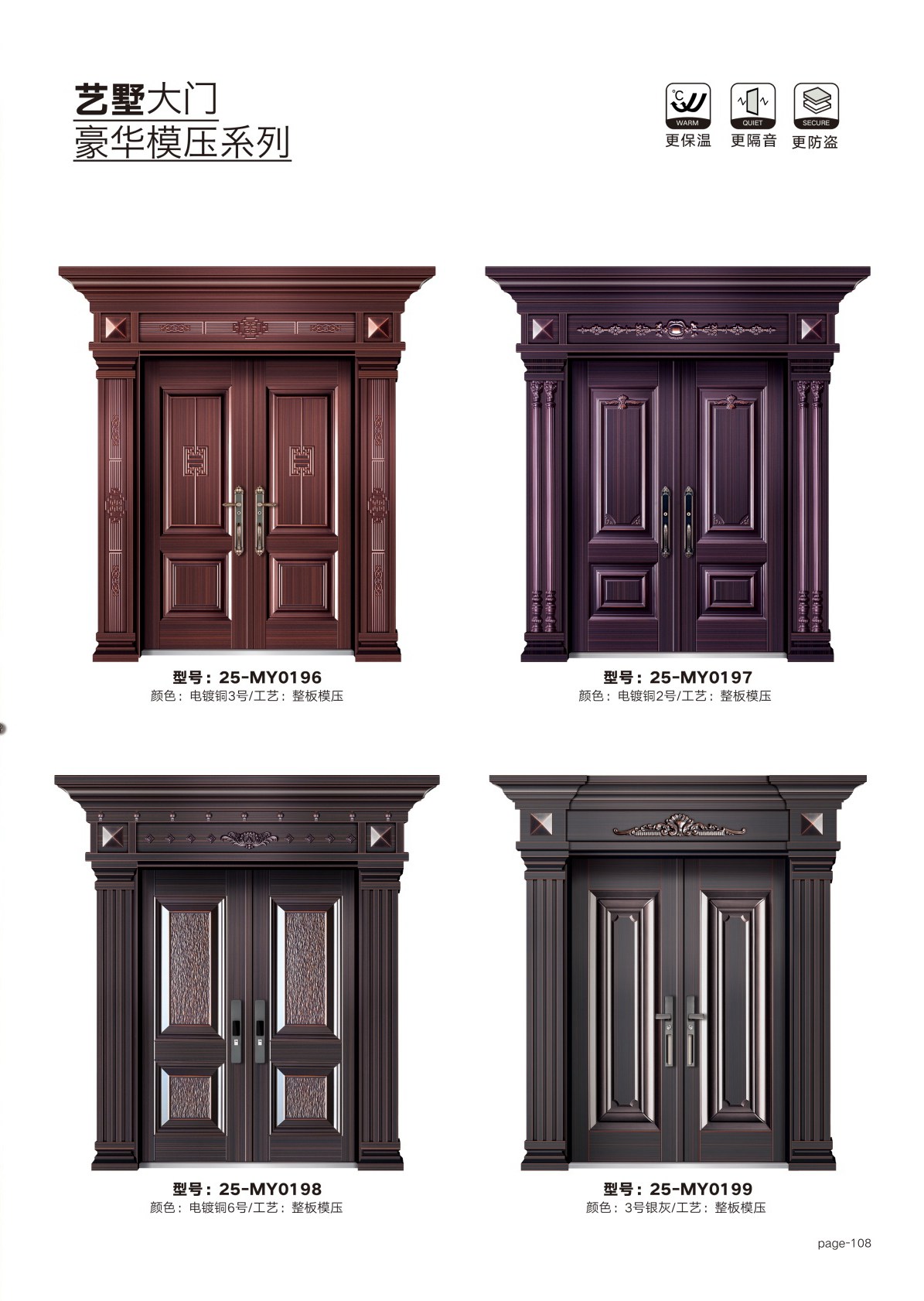 艺术轻奢高定大门25-MY0196、25-MY0197、25-MY0198、25-MY0199